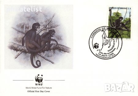 Хондурас - 4 броя FDC Комплектна серия - WWF - Маймуни, снимка 1