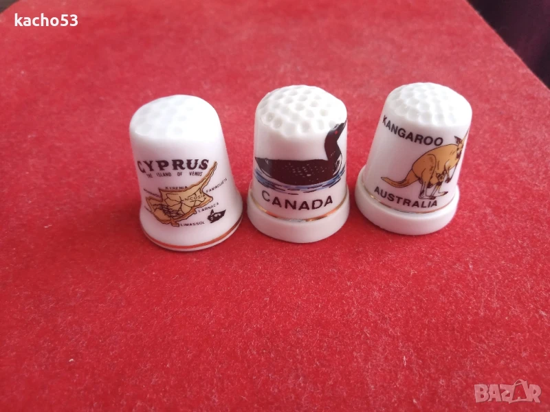 Порцеланови напръсници- 3 броя., снимка 1