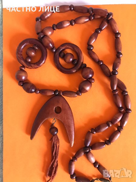 Дървени Гердани Огърлици Колиета Дървени бижута , снимка 1