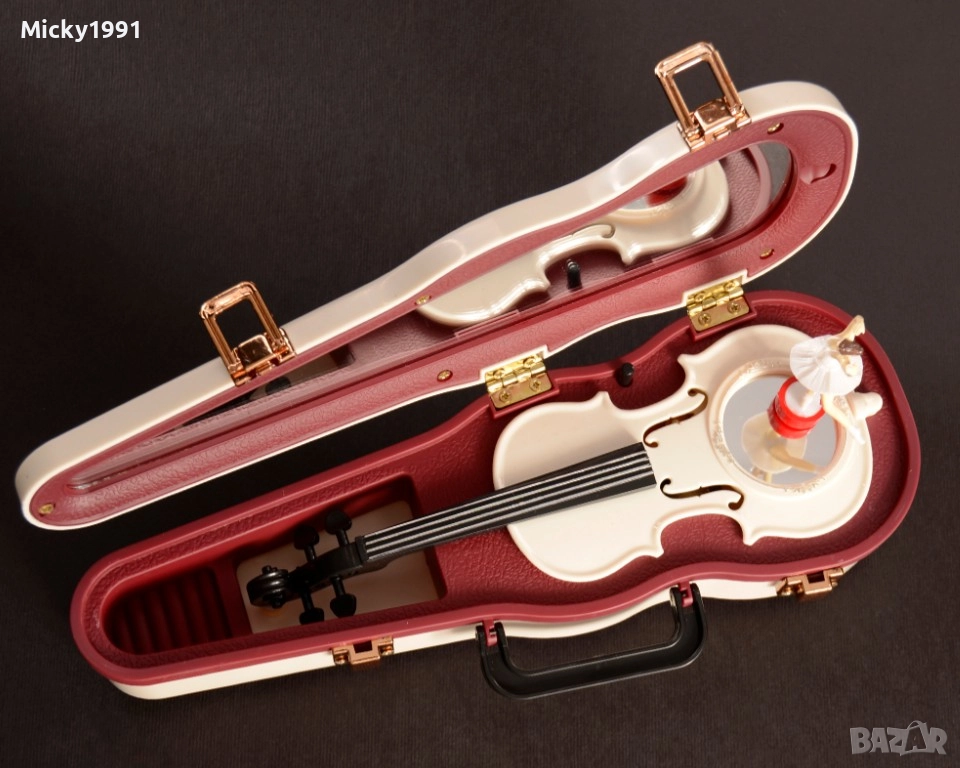 Музикална кутия цигулка с балерина , снимка 1