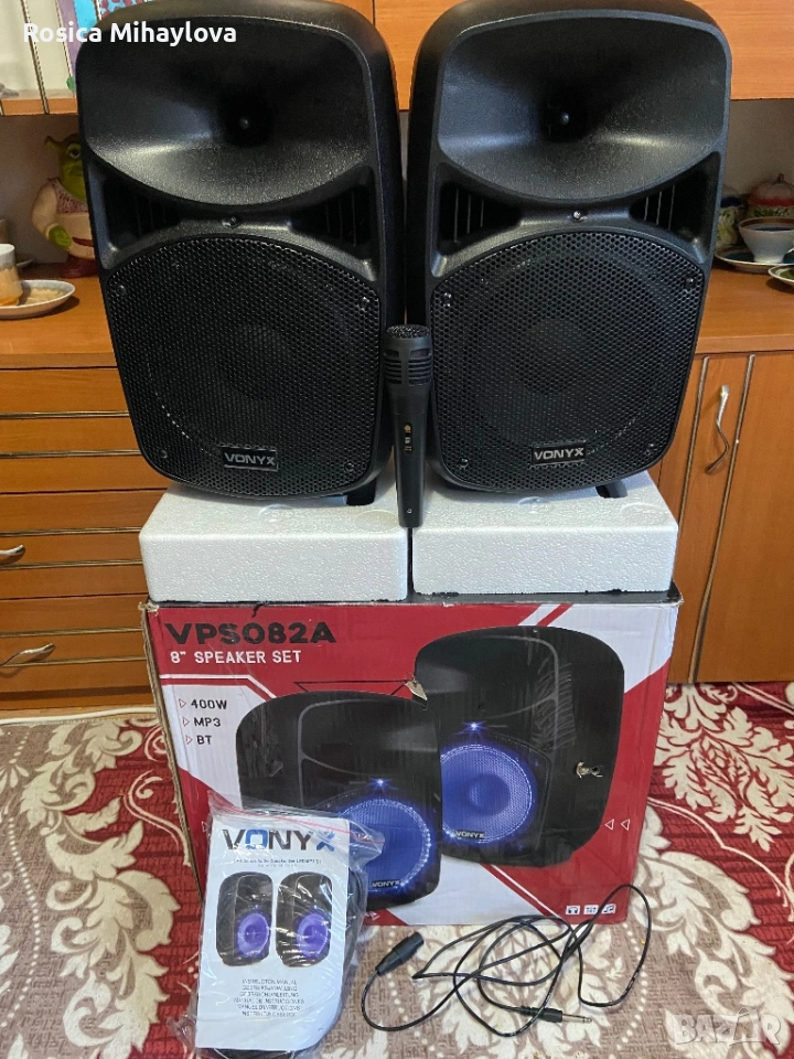 Активни караоке 8 инчови тонколони 400 WATTA, снимка 1