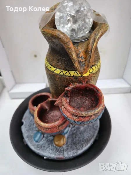 Декоративен фонтан с LED светлина. , снимка 1