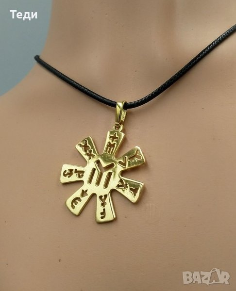 Медальон Розета Сребро925 с позлата, снимка 1