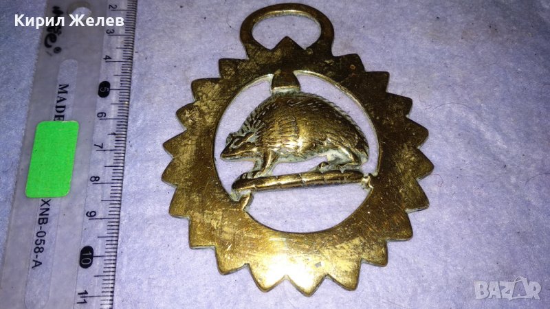 ТАРАЛЕЖ Старо БРОНЗОВО ДЕКОРАТИВНО АРТ ПАНО за СТЕНА АНГЛИЯ 34000, снимка 1