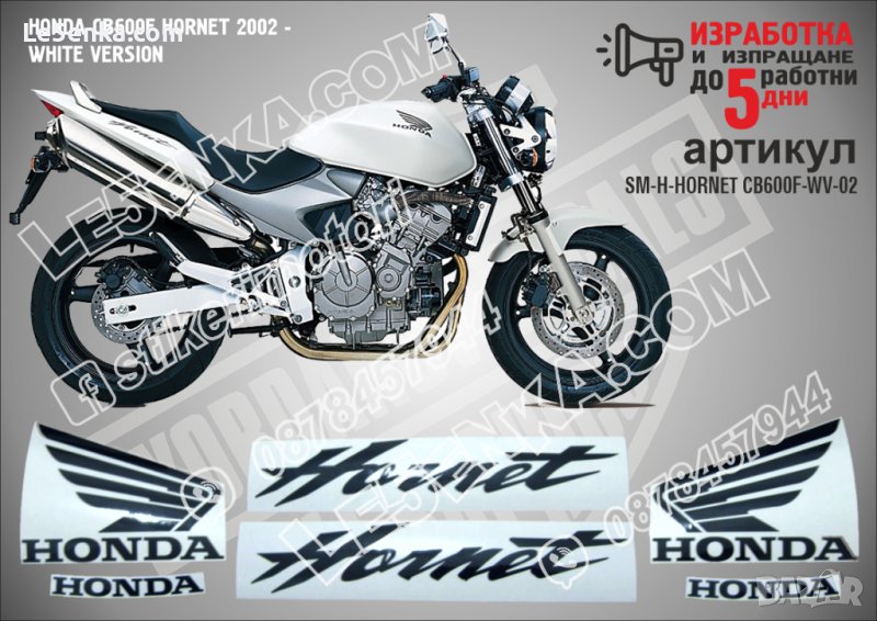 HONDA CB600F HORNET 2002 - WHITE VERSION  SM-H-HORNET CB600F-WV-02, снимка 1