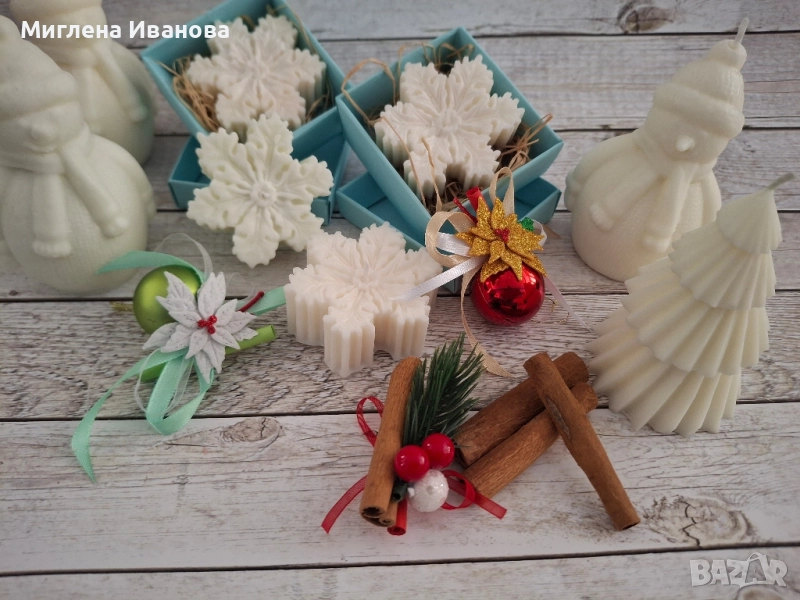 Коледни ароматни соеви свещи , снимка 1