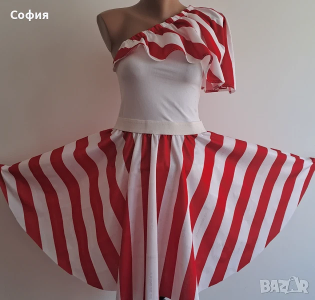 Клоширана рокля(много разкроена),р-р С-М, снимка 1