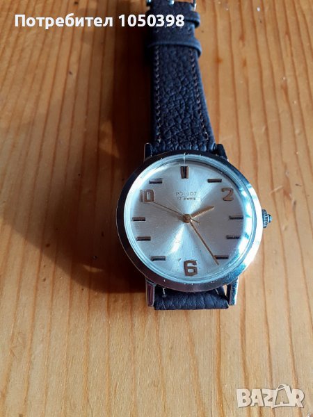  Стоманен голям POLJOT Lux 17jewels Watch- USSR механичен. Като Нов от колекция., снимка 1