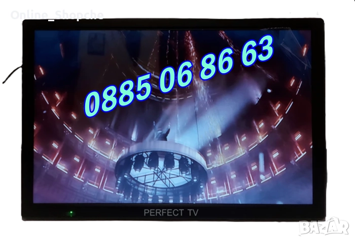 Преносим телевизор 14 инча, портативен цифров телевизор 14 инча 12v / 220v, снимка 1