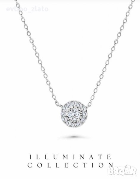 Златни 18К , обеци, колие или пръстен с диаманти , снимка 1