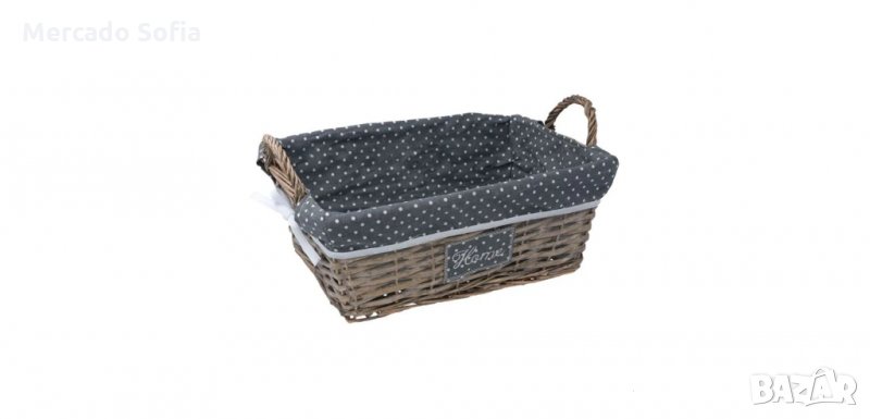 Дървена кошница за съхранение с дръжки , снимка 1