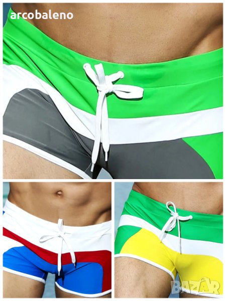 Мъжки модни бански шорти в контрастни цветове, 3цвята , снимка 1