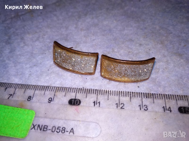 КРАСИВИ ПОЗЛАТЕНИ АРТ ДЕКО СТИЛ ОБЕЦИ от БЛАГОРОДНА НЕРЪЖДАЕМА СТОМАНА 37015, снимка 1