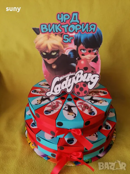 Картонена торта Калинката и котарака, снимка 1