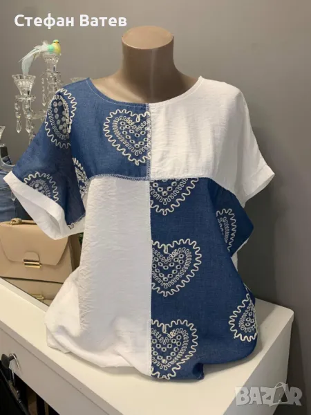 Дамски блузи с нежна бродерия, снимка 1