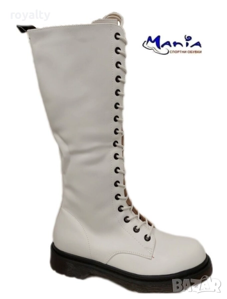 Дамски ботуши в бяло, снимка 1