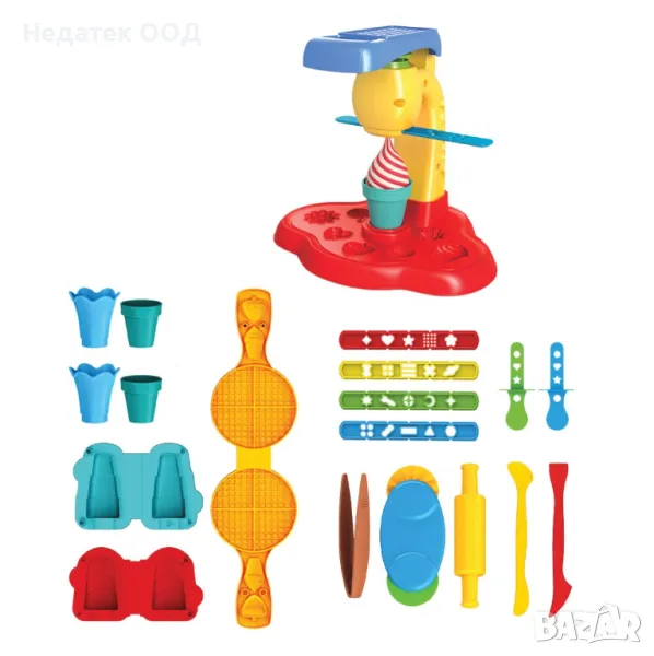 Комплект пластилин, Правя вафли и сладолед, снимка 1