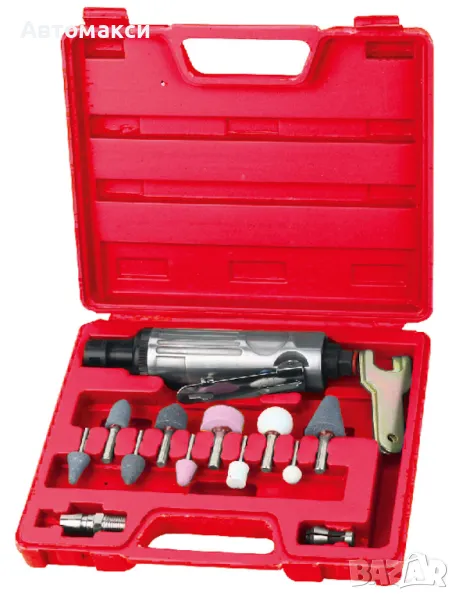 Пневматична шлифовалка к-т с накрайници, снимка 1