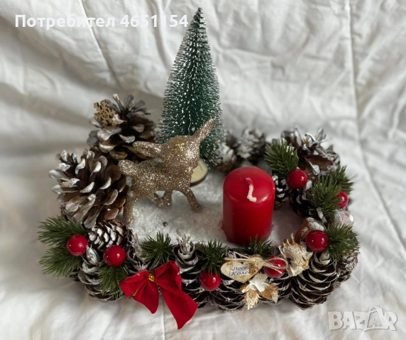 Коледен свещник "Зимна приказка ", снимка 6 - Декорация за дома - 52577709