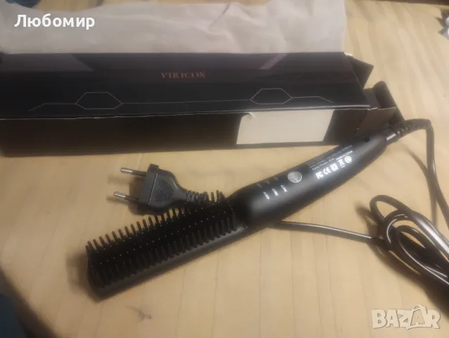 VIKICON Гребен за изправяне на брада за мъже, професионална четка за изправяне на брада с нагрята , снимка 6 - Други - 46143589