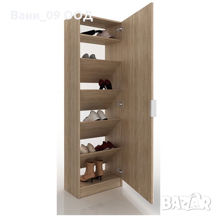Голям шкаф за обувки с огледална врата, снимка 2 - Шкафове - 36075145