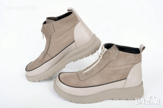 НОВО! Дамски спортни боти с цип - Два цвята, снимка 2 - Дамски боти - 52290405