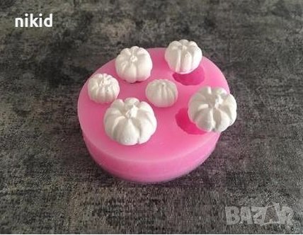 6 малки тиквички тикви тиква силиконов молд форма фондан  , снимка 4 - Форми - 37004559