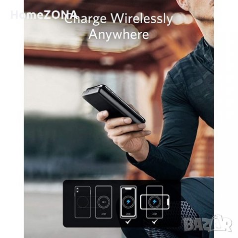 Външна батерия Anker PowerCore III Wireless 10000 MAh, безжично зареждане, черен, снимка 3 - Външни батерии - 35976182