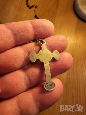 Стара молитвена броеница от франция с кръст богородица йосиф и исус за да ви пази и закриля., снимка 3 - Други ценни предмети - 51798333