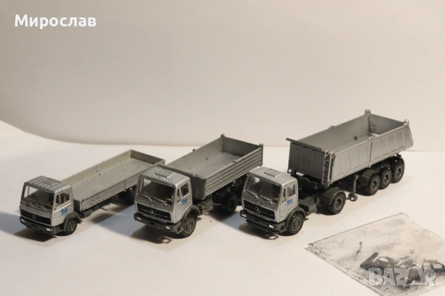 HERPA H0 1/87 MERCEDES САМОСВАЛ ГОНДОЛА KАМИОН МОДЕЛ, снимка 5 - Колекции - 53493613