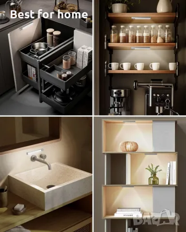 6 броя LED светлини за шкафове със сензор за движение Goodea, снимка 4 - Лед осветление - 50022039