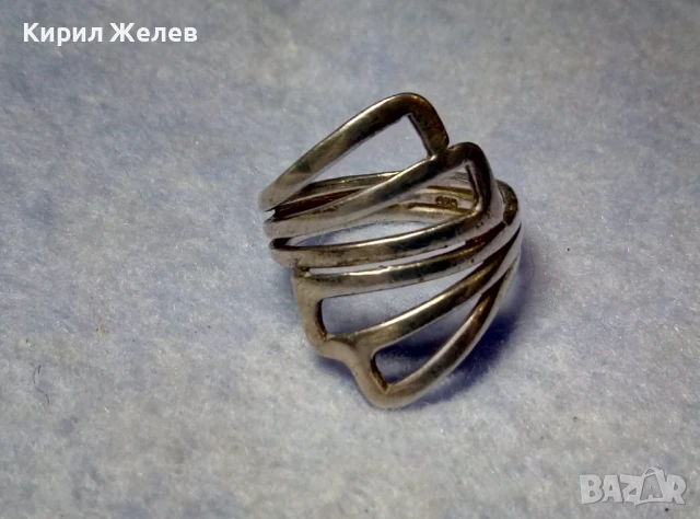 СТИЛЕН АРТ МОДЕЛ СРЕБЪРЕН ПРЪСТЕН СРЕБРО 925 ДИЗАЙНЕРСКА АЖУРНА ИЗРАБОТКА 49418, снимка 7 - Пръстени - 50510718