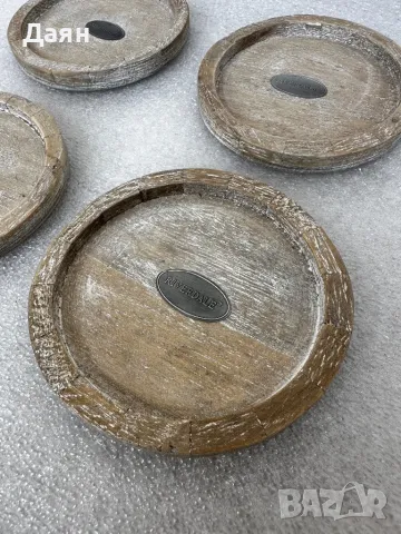 Дървени поставки за чаши RIVERDALE, снимка 2 - Чаши - 49944513