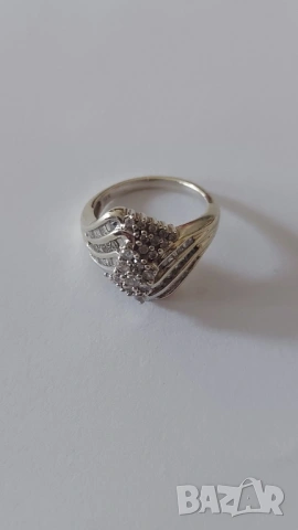 Златен пръстен с брилянти, снимка 6 - Пръстени - 53117717