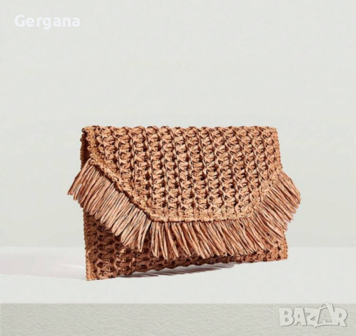 бежова дамска чанта клъч, снимка 2 - Чанти - 44828023