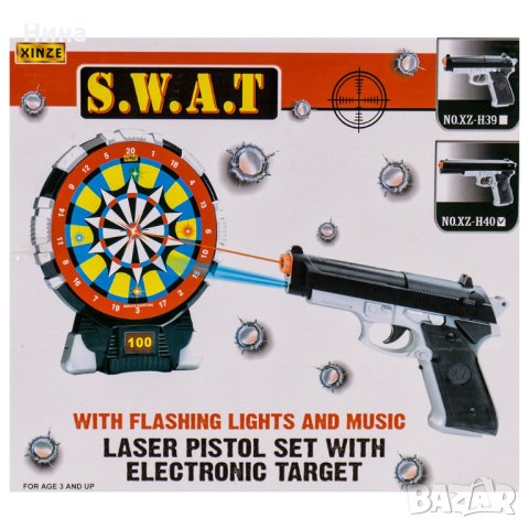 Пистолет с мешена със звук и светлина 🎯, снимка 2 - Електрически играчки - 42269441