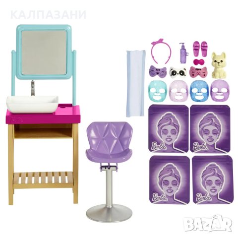 BARBIE WELLNESS Barbie® Спа ден с блестящи маски HCM82, снимка 2 - Кукли - 41262753