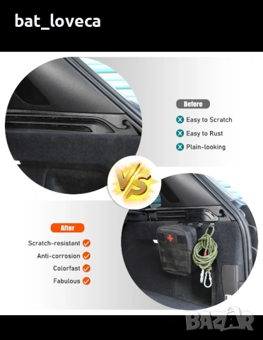 ABS закачалка  за багажник на автомобил, куки за съхранение, подходяща за BMW X5 G05 2019-2024, снимка 5 - Аксесоари и консумативи - 53668374