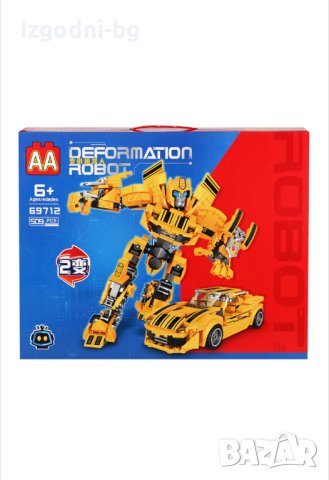 Детски конструктор 2 в 1 - робот - кола! 509 елемента!