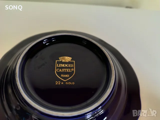 Прекрасен Позлатен 22К Порцеланови Компликт-Лимож, снимка 8 - Антикварни и старинни предмети - 49903191