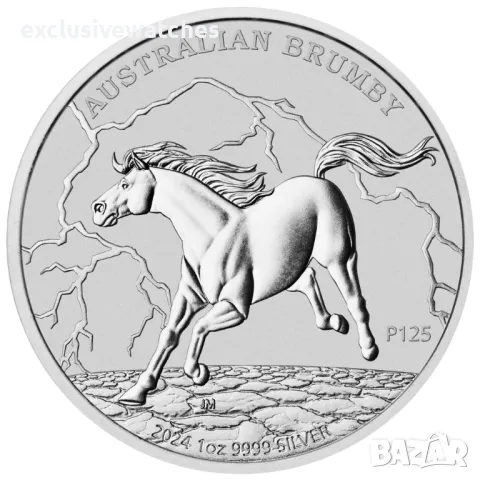 1 тройунция Сребърна Монета Australian Brumby 2024 г., снимка 1