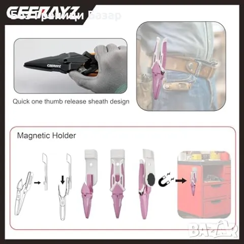 Нова Градинска работна ножица с пружина удобна и издръжлива за двор, снимка 6 - Градински инструменти - 49013232