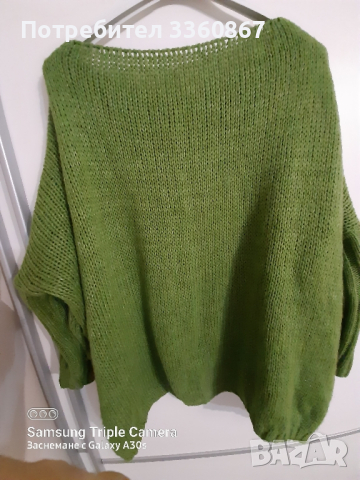 Дамски пуловер с цепки, снимка 2 - Блузи с дълъг ръкав и пуловери - 44684352