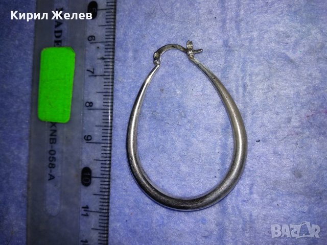 ПОСРЕБРЕНА ВИНТИДЖ АРТ ОБЕЦА от БЛАГОРОДНА НЕРЪЖДАЕМА СТОМАНА с ПЕЧАТ 925 / 25964, снимка 7 - Обеци - 40921127