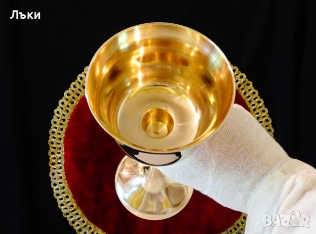 Бронзова чаша за вино 21 см.,460 гр. , снимка 6 - Антикварни и старинни предмети - 41693276