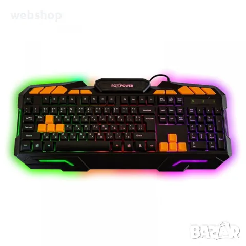 Геймърска клавиатура с Кирилица ROXPOWER G-8100, GAMING LED, Черна, снимка 2 - Клавиатури и мишки - 48672882