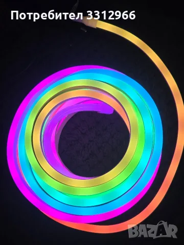 Чисто нова 5метрова смарт LED неонова лента RGB-IC LED-Neon RGB-Magic) с гъвкаво силиконово покрити, снимка 3 - Лед осветление - 55872820