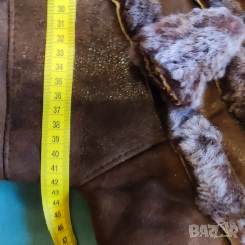 Детско Палто агнешка кожа и лисица с цип уникално ръчна изработка , снимка 10 - Детски якета и елеци - 53062123