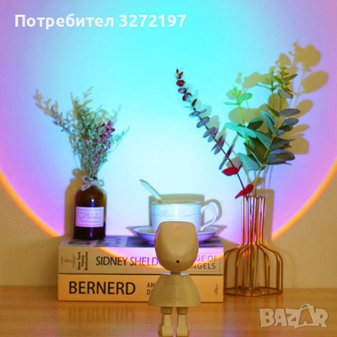 LED прожекторна лампа астронавт,слънчев залез,USB +акумулаторна батерия, снимка 8 - Настолни лампи - 40900006