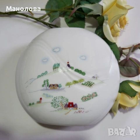 Японска порцеланова ваза Yamaji Japan. , снимка 5 - Други ценни предмети - 53123702